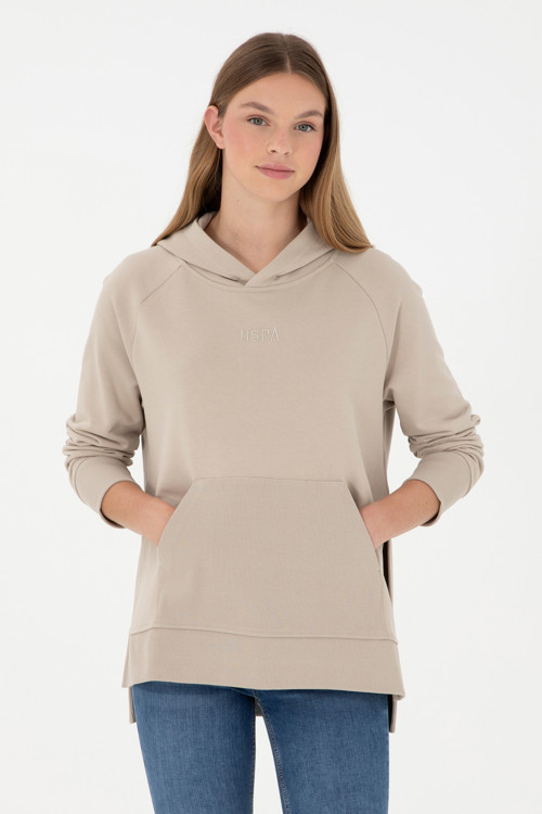 Kadın Taş Kapüşonlu Sweatshirt 50296944-VR049