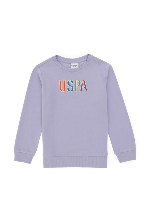 Kız Çocuk Lila Basic Sweatshirt 50296576-VR034