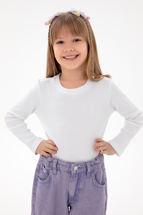 Kız Çocuk Beyaz Sweatshirt 50298174-VR013