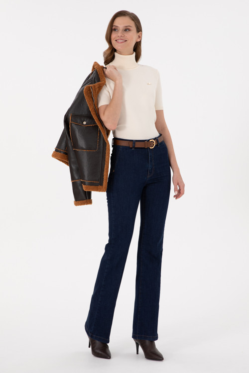 Kadın Koyu Mavi Jean Pantolon 50293260-DN0023