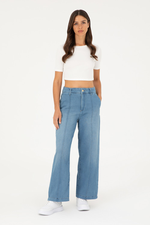 Kadın Mavi Loose Fit Jean Pantolon 50282731-DN0022