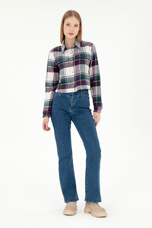 Kadın Mavi Slim Flare Fit Jean Pantolon 50295426-DN0022