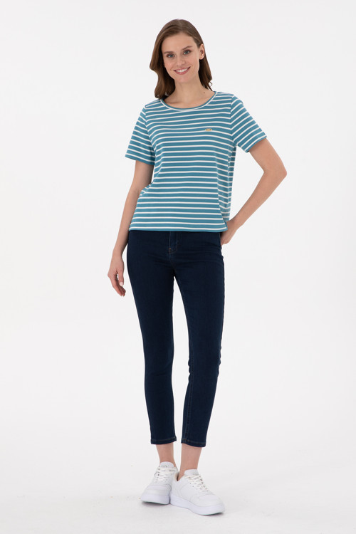 Kadın Koyu Mavi Jean Pantolon 50291049-DN0023