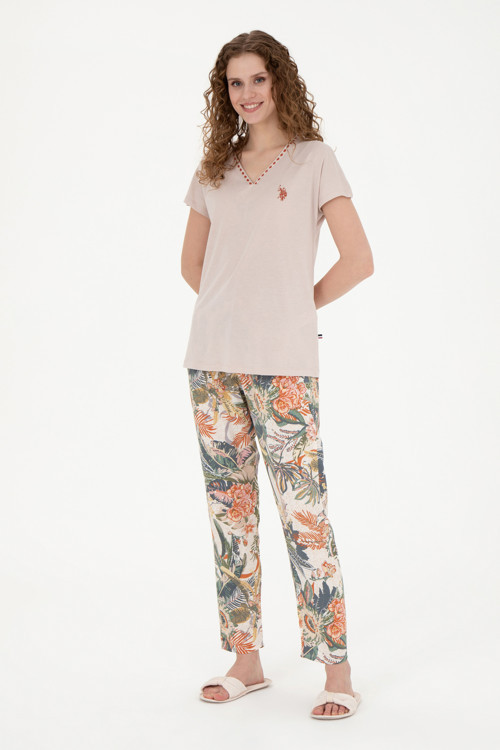 Kadın Bej Pijama Takımı 50290869-VR011