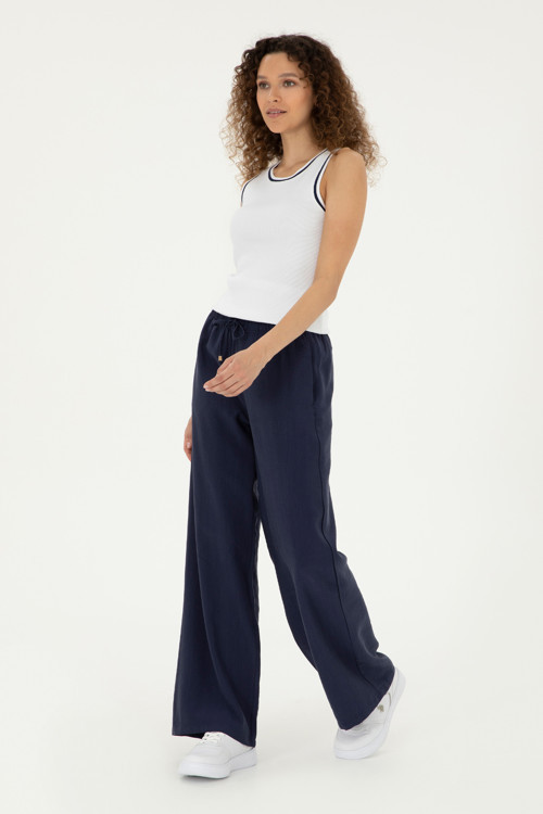 Kadın Lacivert Kanvas Pantolon 50289449-VR033