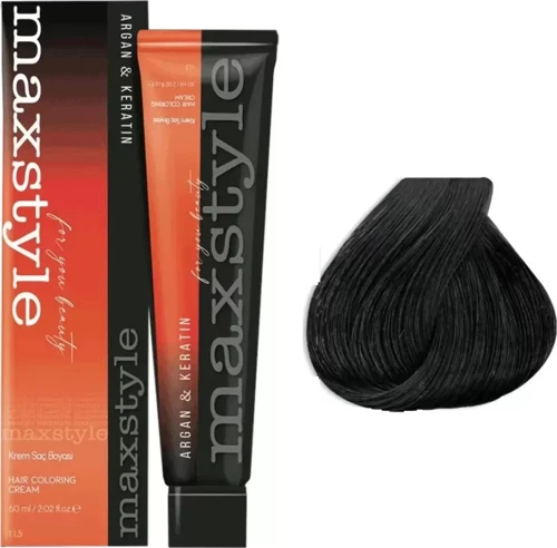 Argan Keratin Saç Boyası 1.0 Siyah + Sıvı oksidan