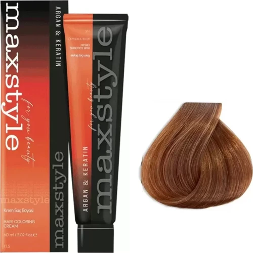Argan Keratin Saç Boyası 7.34 Karamel + Sıvı oksidan