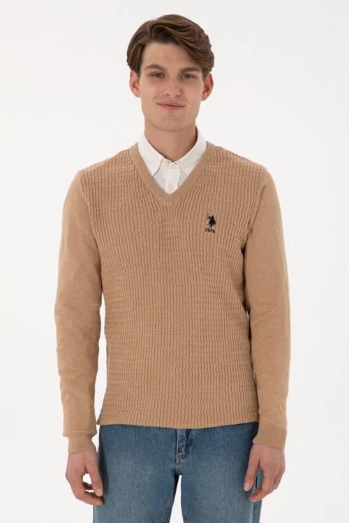 Erkek Camel Melanj Basic Kazak 50288879-VR122