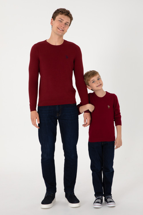 Erkek Bordo Basic Kazak 50293505-VR014