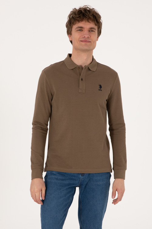 Erkek Haki Basic Sweatshirt 50289060-VR027