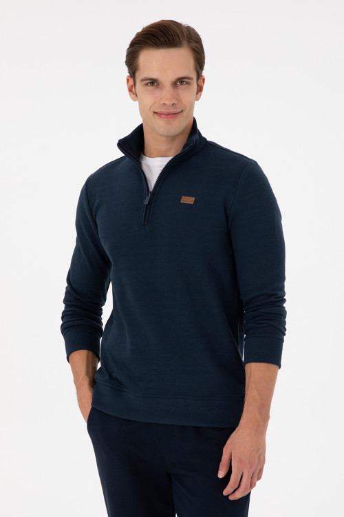 Erkek Lacivert Basic Sweatshirt 50298243-VR033