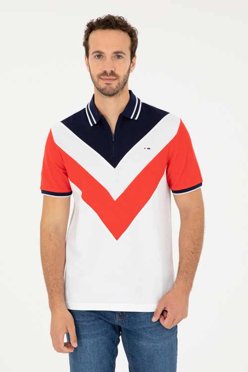 Erkek Regular Fit Polo Yaka Kırmızı Tişört 50281563-VR030