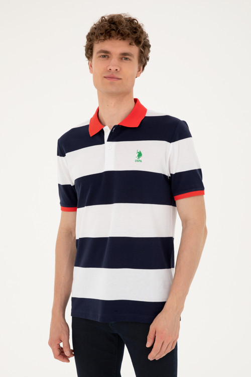 Erkek Regular Fit Polo Yaka Lacivert Tişört 50288503-VR033