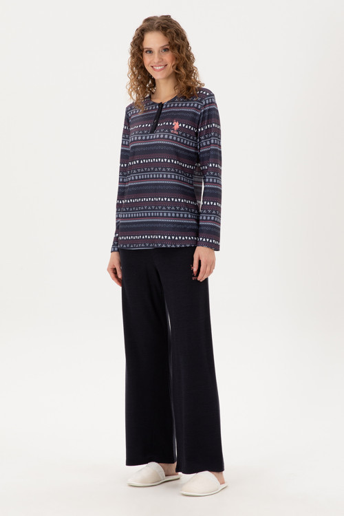 Kadın Lacivert Pijama Takımı 50303404-VR033