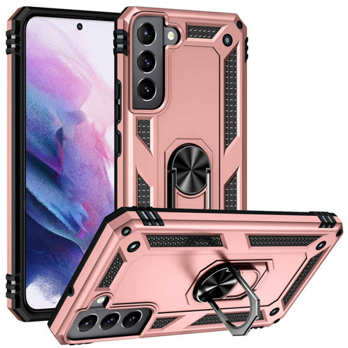 Galaxy S22 Kılıf Kamera Koruyucu Manyetik Standlı Tank Koruma Pazarplus