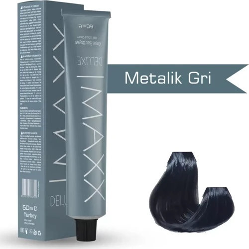Deluxe Tüp Boya Metalik Gri 60 ml x 4 Adet