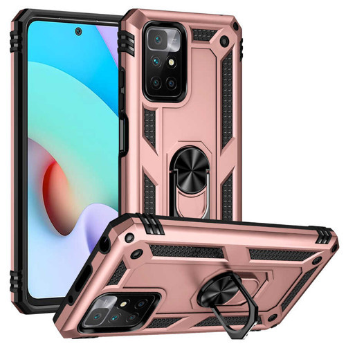 Xiaomi Redmi 10 Kılıf Kamera Koruyucu Manyetik Standlı Tank Koruma Pazarplus