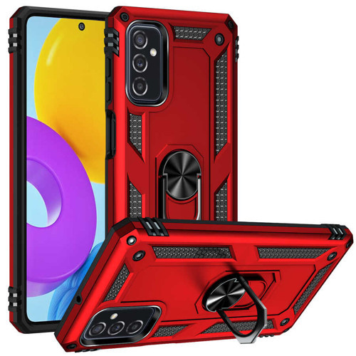 Galaxy M52 Kılıf Kamera Koruyucu Manyetik Standlı Tank Koruma Pazarplus