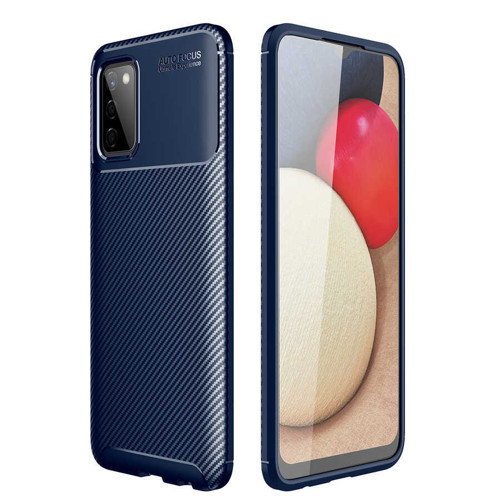 Galaxy A03S Kılıf Karbon Görünümlü Silikon Kamera Korumalı Üstün Koruma Pazarplus