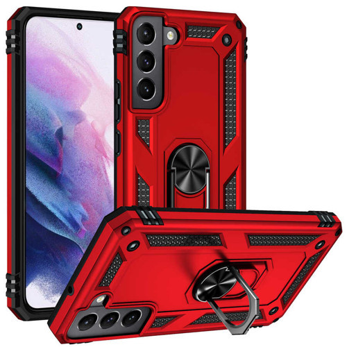 Galaxy S22 Kılıf Kamera Koruyucu Manyetik Standlı Tank Koruma Pazarplus