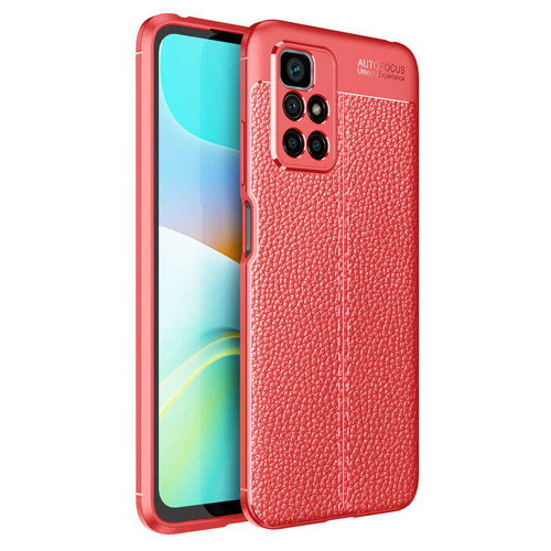 Xiaomi Redmi 10 Kılıf Deri Görünümlü Silikon Kamera Korumalı Üstün Koruma Pazarplus