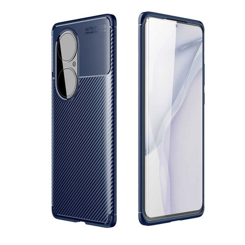 Huawei P50 Pro Kılıf Karbon Görünümlü Silikon Kamera Korumalı Üstün Koruma Pazarplus