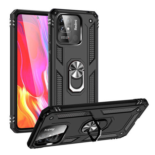 Xiaomi Poco C40 Kılıf Kamera Koruyucu Manyetik Standlı Tank Koruma Pazarplus