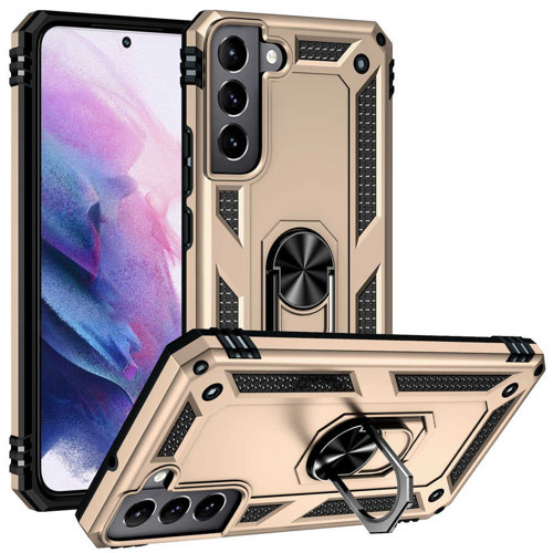 Galaxy S22 Kılıf Kamera Koruyucu Manyetik Standlı Tank Koruma Pazarplus