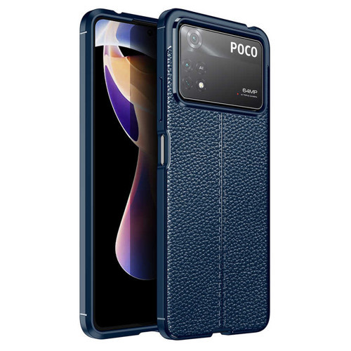 Xiaomi Poco X4 Pro 5G Kılıf Deri Görünümlü Silikon Kamera Korumalı Üstün Koruma Pazarplus