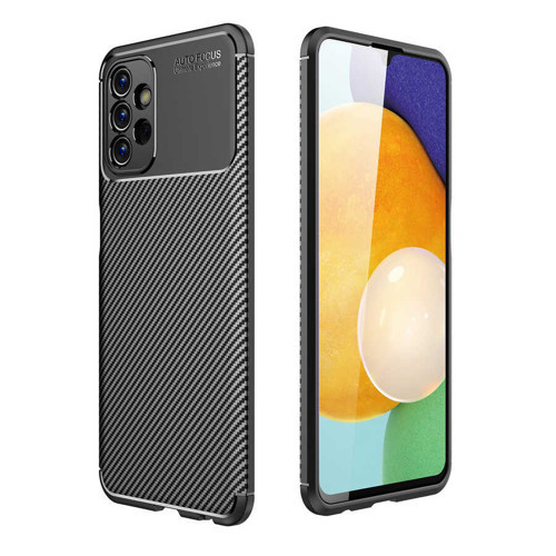 Galaxy A23 Kılıf Karbon Görünümlü Silikon Kamera Korumalı Üstün Koruma Pazarplus