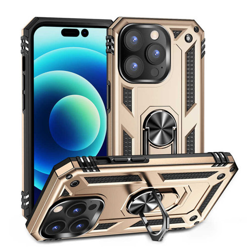 iPhone 14 Pro Kılıf Kamera Koruyucu Manyetik Standlı Tank Koruma Pazarplus