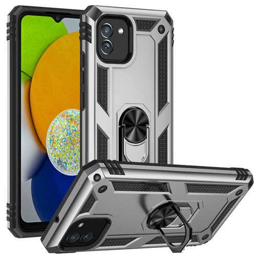 Galaxy A03 Kılıf Kamera Koruyucu Manyetik Standlı Tank Koruma Pazarplus