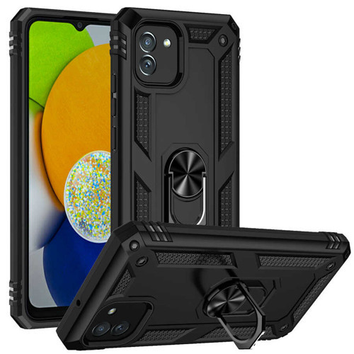 Galaxy A03 Kılıf Kamera Koruyucu Manyetik Standlı Tank Koruma Pazarplus