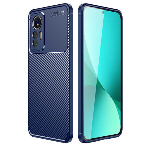 Xiaomi Mi 12 Lite Kılıf Karbon Görünümlü Silikon Kamera Korumalı Üstün Koruma Pazarplus