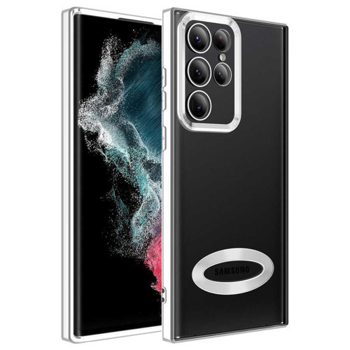 Galaxy S22 Ultra Kılıf Kamera Lens Korumalı Logo Gösteren İnce Hafif Pazarplus