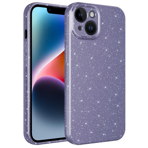 iPhone 14 Kılıf Kamera Korumalı Simli Silikon Üstün Koruma Pazarplus