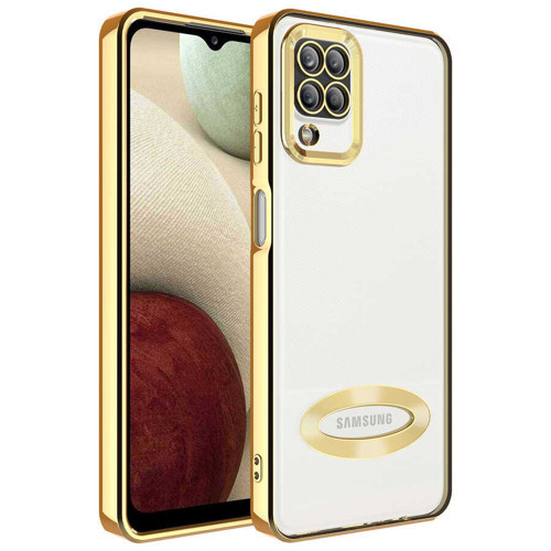 Galaxy A12 Kılıf Kamera Lens Korumalı Logo Gösteren İnce Hafif Pazarplus