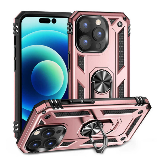 iPhone 14 Pro Kılıf Kamera Koruyucu Manyetik Standlı Tank Koruma Pazarplus