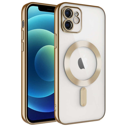 iPhone 12 Kılıf MagSafe Kamera Lens Korumalı Logo Gösteren İnce Hafif Pazarplus