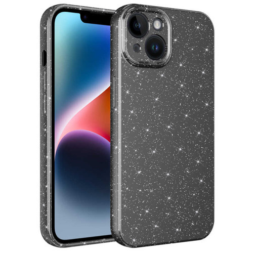 iPhone 14 Kılıf Kamera Korumalı Simli Silikon Üstün Koruma Pazarplus
