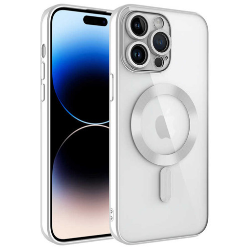 iPhone 14 Pro Kılıf MagSafe Kamera Lens Korumalı Logo Gösteren İnce Hafif Pazarplus