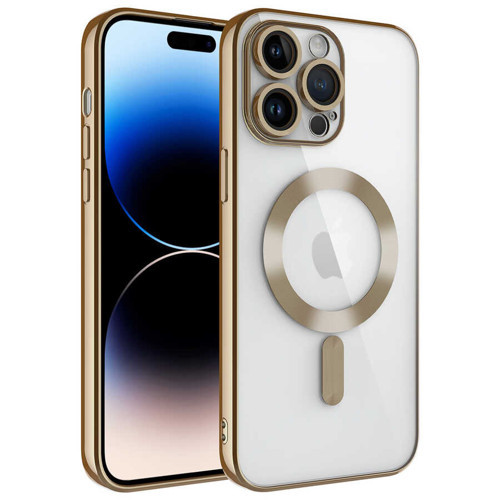 iPhone 14 Pro Kılıf MagSafe Kamera Lens Korumalı Logo Gösteren İnce Hafif Pazarplus