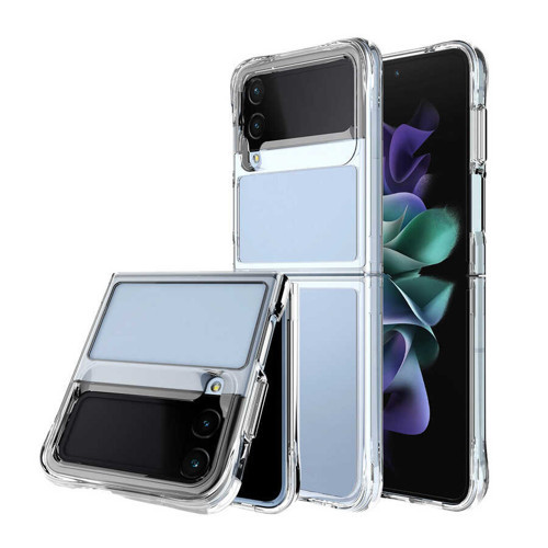 Galaxy Z Flip 4 Kılıf Ultra İnce Sararmaz Sert Mika Kamera Yükseltili Pazarplus