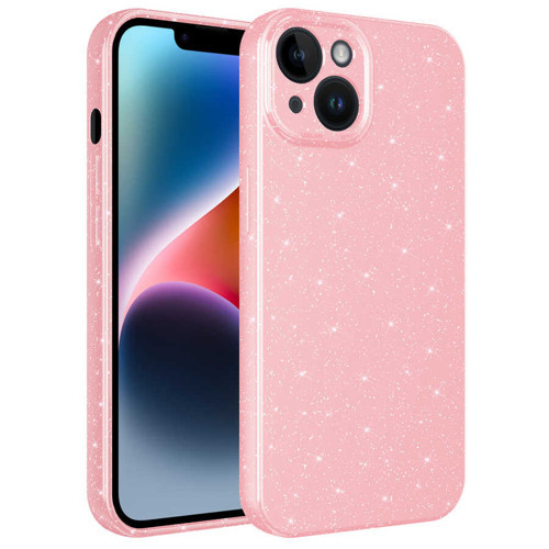 iPhone 14 Kılıf Kamera Korumalı Simli Silikon Üstün Koruma Pazarplus