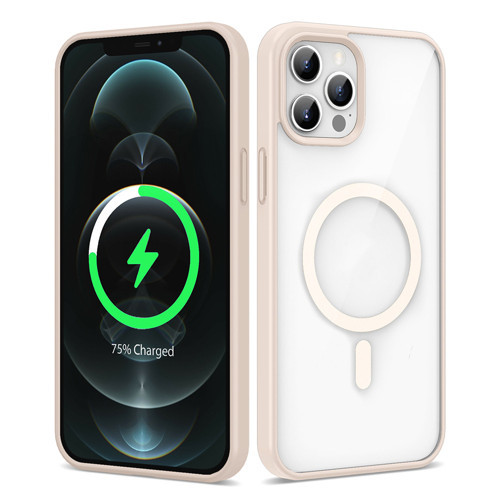 iPhone 12 Pro Max Kılıf Kenarlar İnce Arka Kısım MagSafe Kamera Yükseltili Silikon Pazarplus