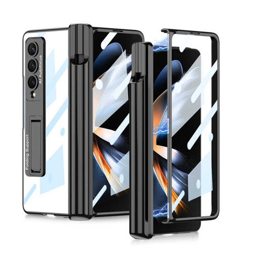 Galaxy Z Fold 4 Kılıf Kıpta Standlı Kalem Bölmeli Kılıf
