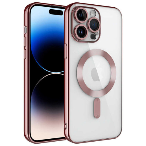 iPhone 14 Pro Max Kılıf MagSafe Kamera Lens Korumalı Logo Gösteren İnce Hafif