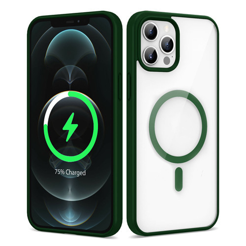 iPhone 12 Pro Max Kılıf Kenarlar İnce Arka Kısım MagSafe Kamera Yükseltili Silikon