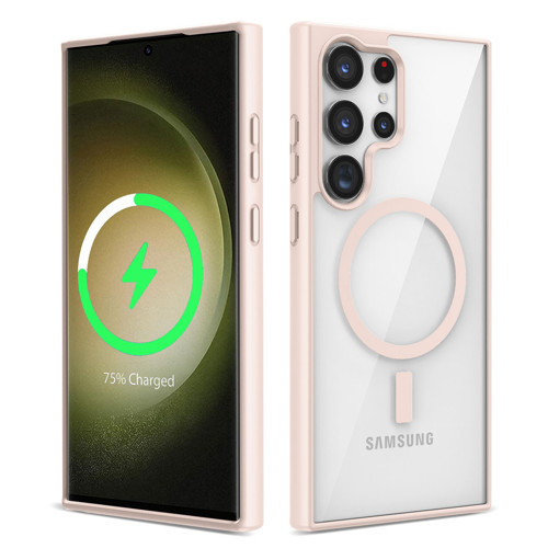 Galaxy S22 Ultra Kılıf Kenarlar İnce Arka Kısım MagSafe Kamera Yükseltili Silikon