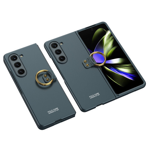 Galaxy Z Fold 5 Kılıf Kıpta Yüzüklü Flip Sert Kılıf